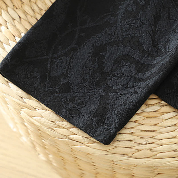 Buddha Stones Kimono da donna autunnale stile Tang vintage con coulisse e stampa floreale. - image 13