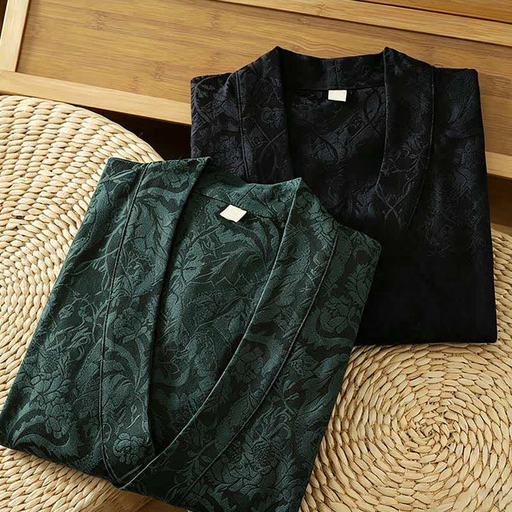 Buddha Stones Kimono da donna autunnale stile Tang vintage con coulisse e stampa floreale. - image 15