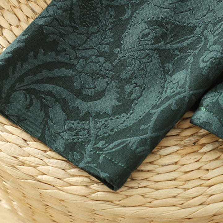 Buddha Stones Kimono da donna autunnale stile Tang vintage con coulisse e stampa floreale. - image 8