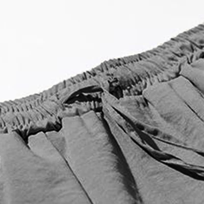 Buddha Stones Pantaloni corti da uomo a tinta unita con coulisse, modello casual primavera/estate, con tasca. - image 26