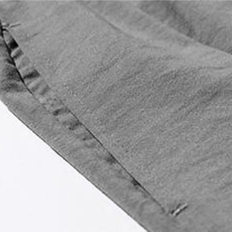 Buddha Stones Pantaloni corti da uomo a tinta unita con coulisse, modello casual primavera/estate, con tasca. - image 27
