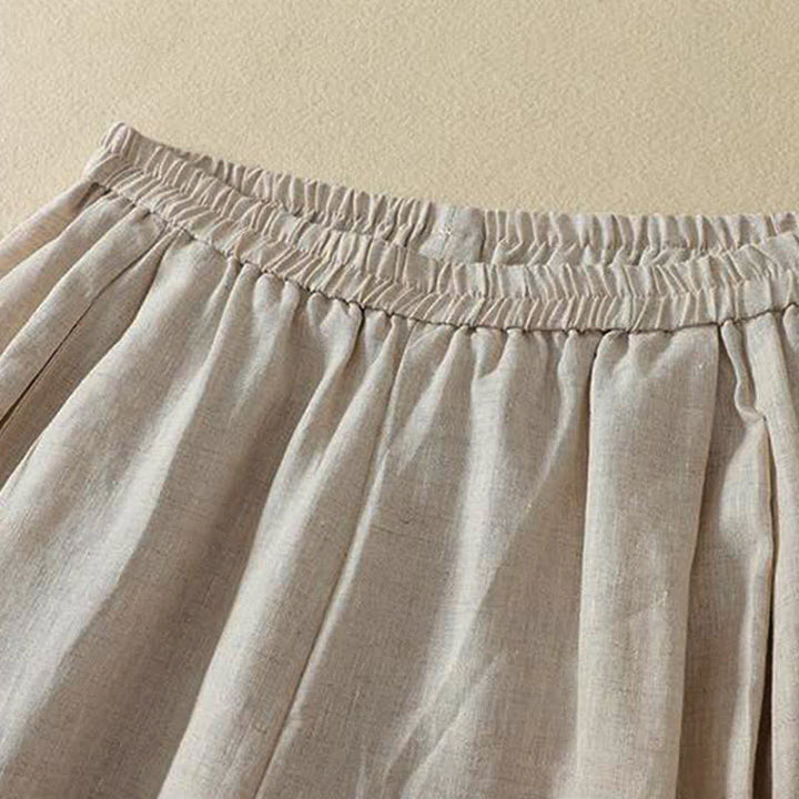 Buddha Stones Pantaloni basici semplici a tinta unita da donna, modello alla caviglia, con gamba dritta e tasche, per primavera/estate. - image 2
