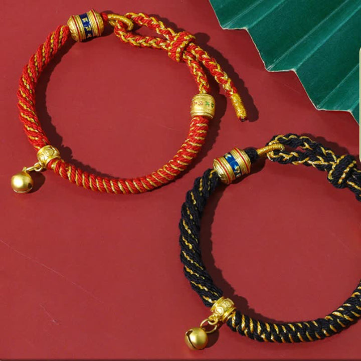 Buddha Stones Bracciale tibetano di protezione con cordino rosso Om Mani Padme Hum - image 15