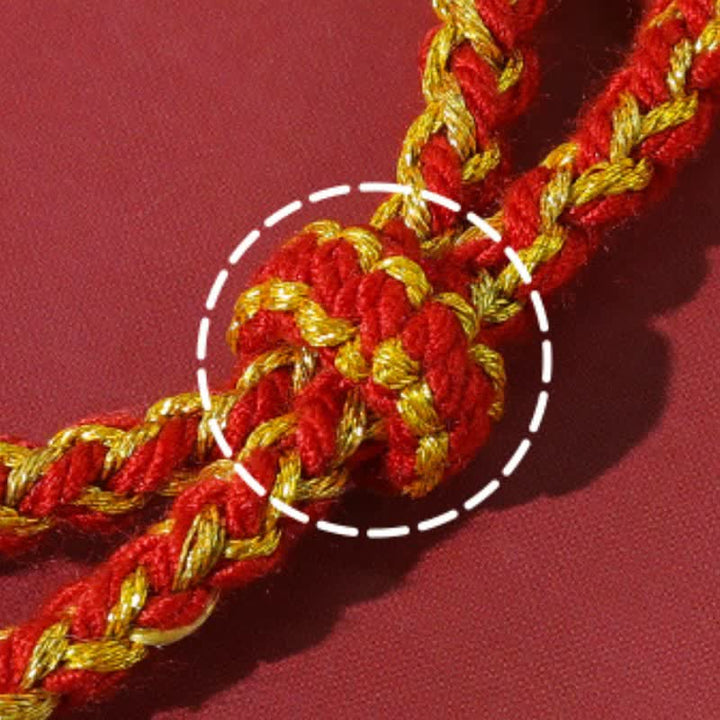 Buddha Stones Bracciale tibetano di protezione con cordino rosso Om Mani Padme Hum - image 10