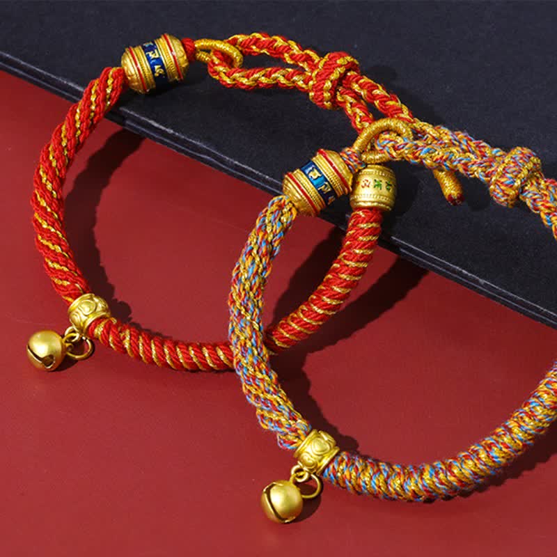 Buddha Stones Bracciale tibetano di protezione con cordino rosso Om Mani Padme Hum - image 13
