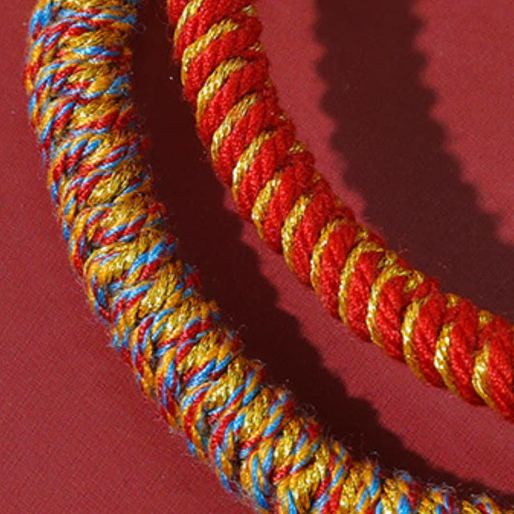 Buddha Stones Bracciale tibetano di protezione con cordino rosso Om Mani Padme Hum - image 14