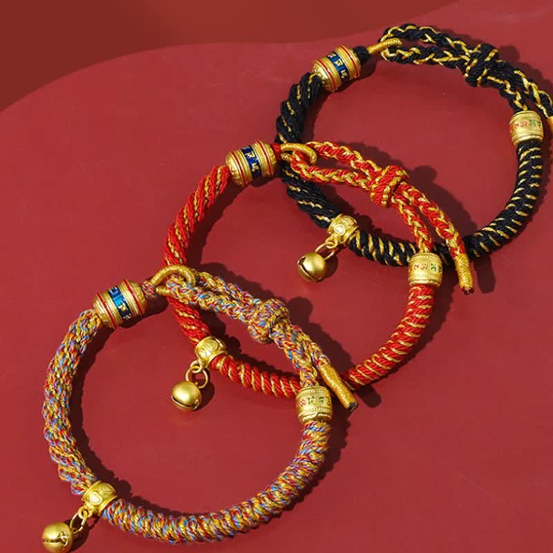 Buddha Stones Bracciale tibetano di protezione con cordino rosso Om Mani Padme Hum - image 16
