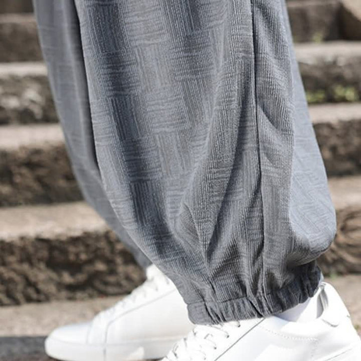 Buddha Stones Pantaloni alla caviglia da uomo stile harem con coulisse, casual, vintage, vintage, autunno/inverno, con motivo geometrico e tasca. - image 17