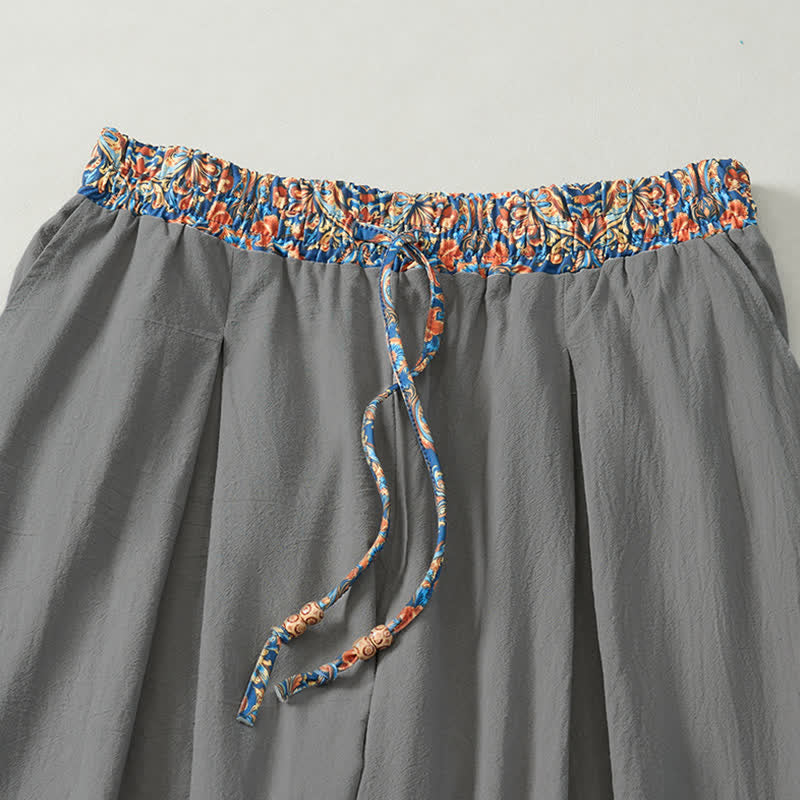 Buddha Stones Pantaloni lunghi da uomo primaverili/estivi casual boho con coulisse, motivo geometrico e vita elasticizzata, modello affusolato con tasche. - image 28