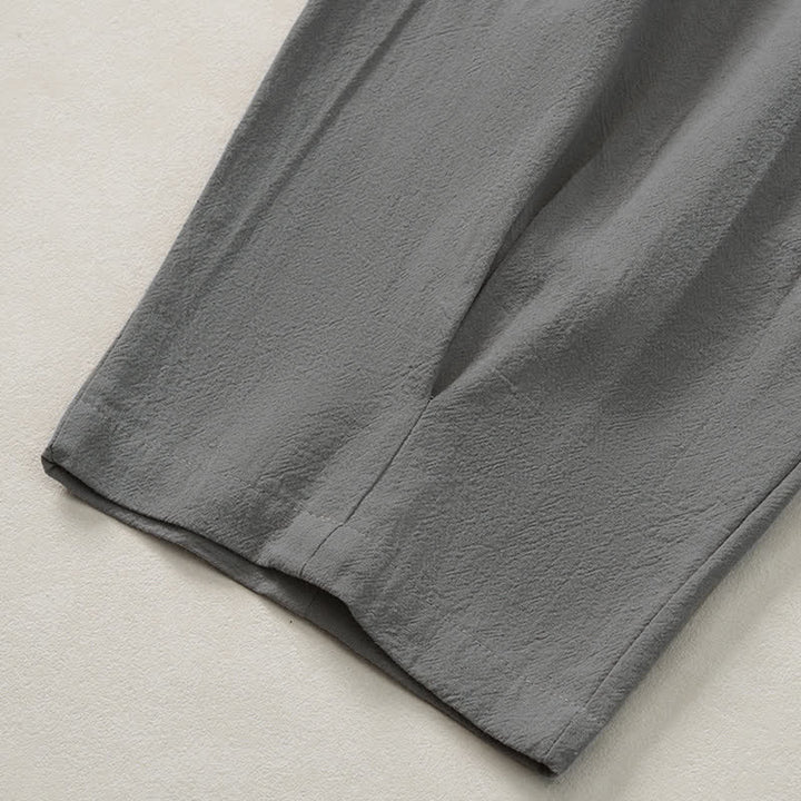 Buddha Stones Pantaloni lunghi da uomo primaverili/estivi casual boho con coulisse, motivo geometrico e vita elasticizzata, modello affusolato con tasche. - image 32