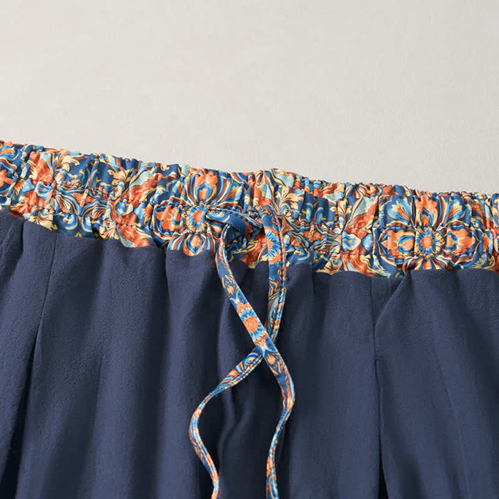 Buddha Stones Pantaloni lunghi da uomo primaverili/estivi casual boho con coulisse, motivo geometrico e vita elasticizzata, modello affusolato con tasche. - image 18