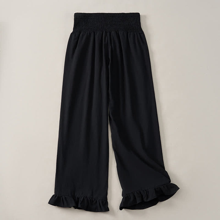 Buddha Stones Pantaloni da donna a gamba dritta con orlo arricciato, stile boho, casual, primavera/estate, per la caviglia, stile boho. - image 10