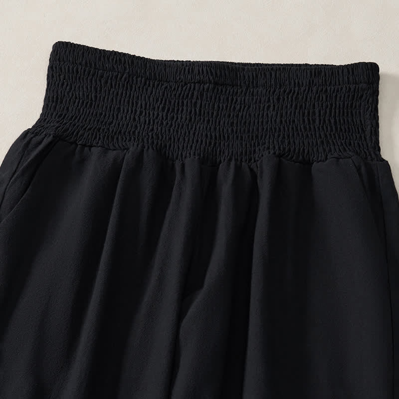 Buddha Stones Pantaloni da donna a gamba dritta con orlo arricciato, stile boho, casual, primavera/estate, per la caviglia, stile boho. - image 12