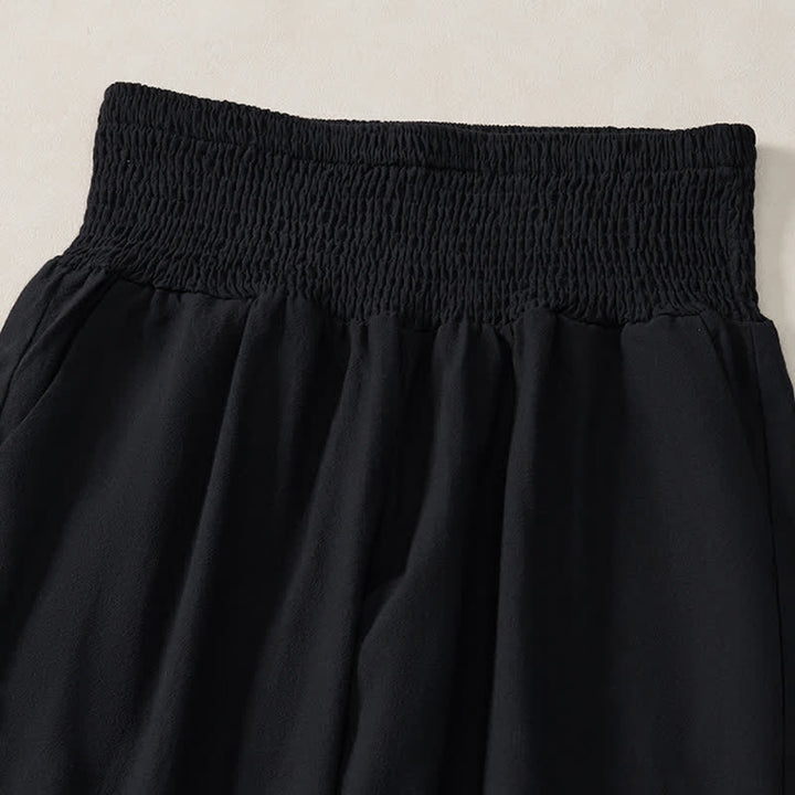 Buddha Stones Pantaloni da donna a gamba dritta con orlo arricciato, stile boho, casual, primavera/estate, per la caviglia, stile boho. - image 12