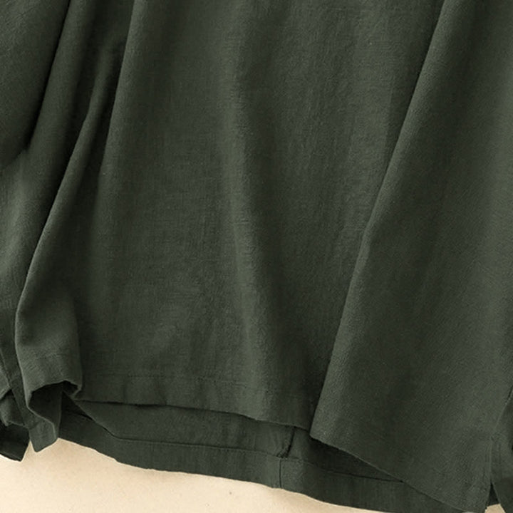 T-shirt da donna a maniche corte, girocollo, modello ampio, con stampa Buddha Stones. - image 11