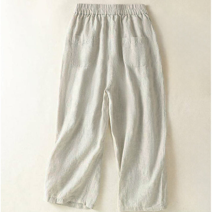 Buddha Stones Pantaloni corti da donna a gamba dritta, casual, minimalisti, con coulisse, tinta unita, per primavera, estate e autunno, con tasca. - image 6