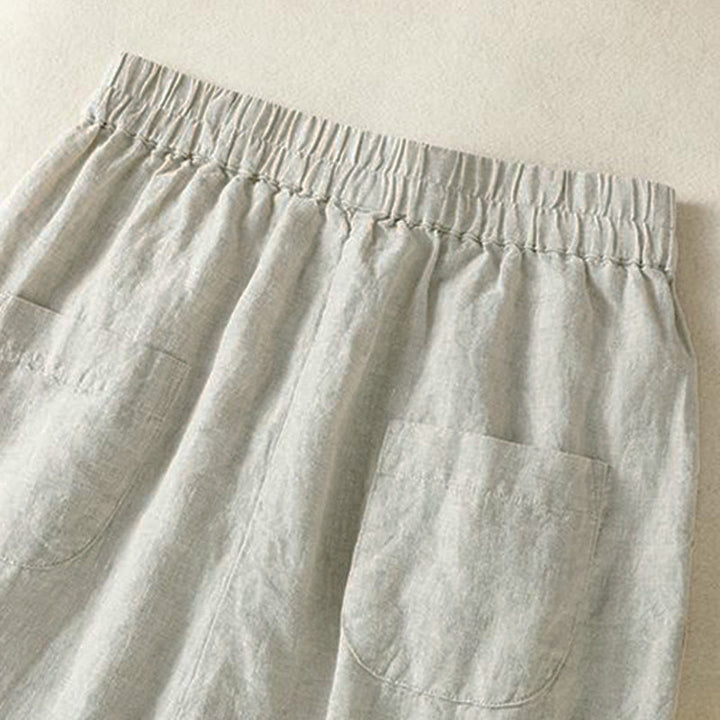 Buddha Stones Pantaloni corti da donna a gamba dritta, casual, minimalisti, con coulisse, tinta unita, per primavera, estate e autunno, con tasca. - image 9