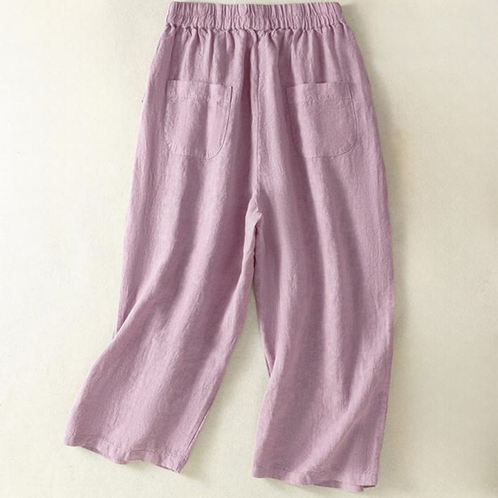 Buddha Stones Pantaloni corti da donna a gamba dritta, casual, minimalisti, con coulisse, tinta unita, per primavera, estate e autunno, con tasca. - image 13