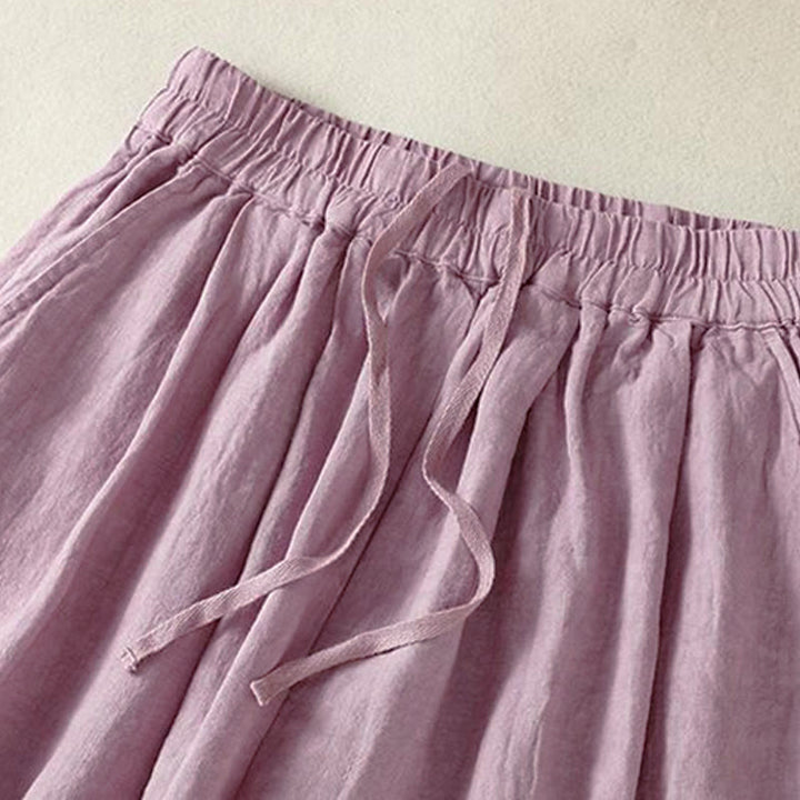 Buddha Stones Pantaloni corti da donna a gamba dritta, casual, minimalisti, con coulisse, tinta unita, per primavera, estate e autunno, con tasca. - image 14