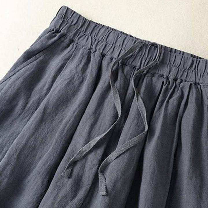 Buddha Stones Pantaloni corti da donna a gamba dritta, casual, minimalisti, con coulisse, tinta unita, per primavera, estate e autunno, con tasca. - image 2
