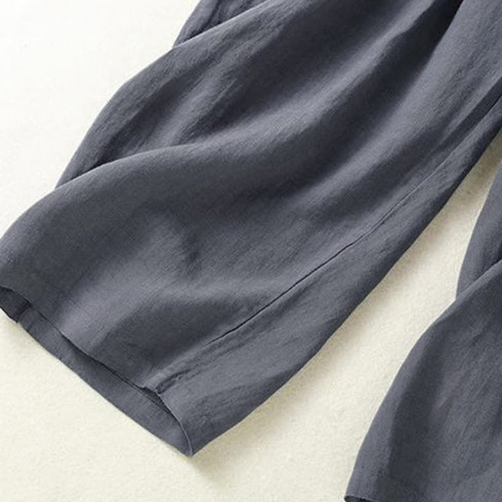 Buddha Stones Pantaloni corti da donna a gamba dritta, casual, minimalisti, con coulisse, tinta unita, per primavera, estate e autunno, con tasca. - image 4
