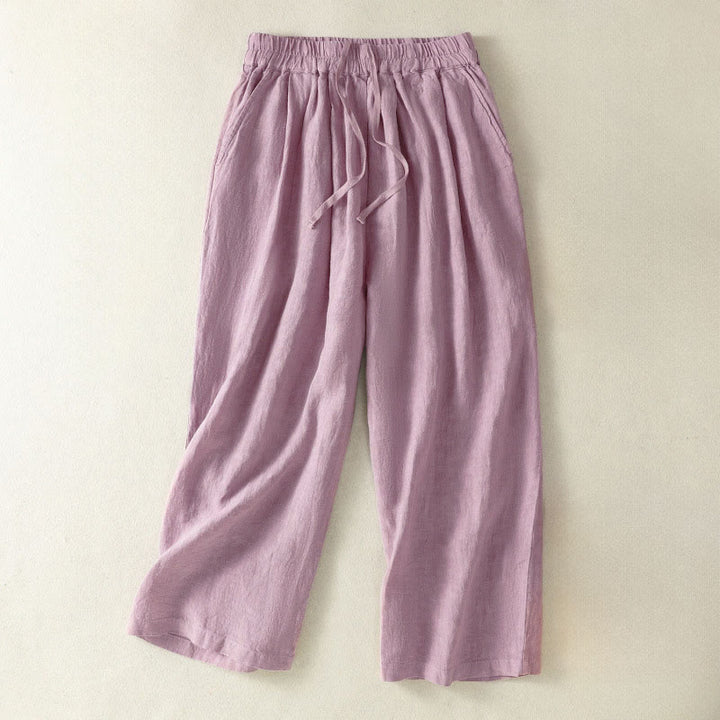 Buddha Stones Pantaloni corti da donna a gamba dritta, casual, minimalisti, con coulisse, tinta unita, per primavera, estate e autunno, con tasca. - Lavanda - US8-10, UK/AU12-14, EU40-42 (2XL) - image 12