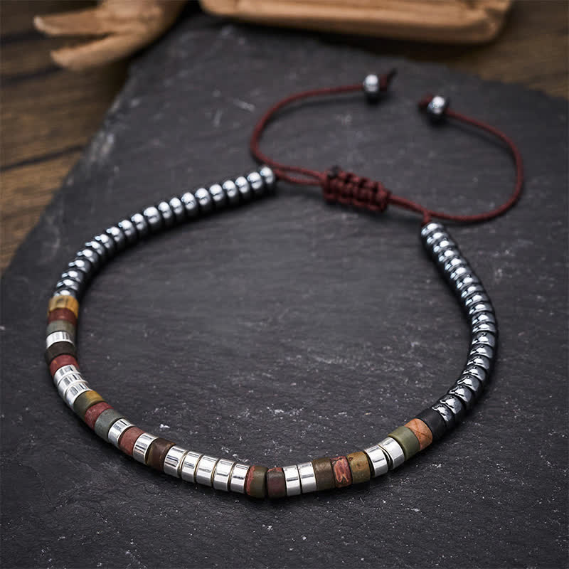 Buddha Stones Bracciale con perle di ematite dal potere speciale - image 1