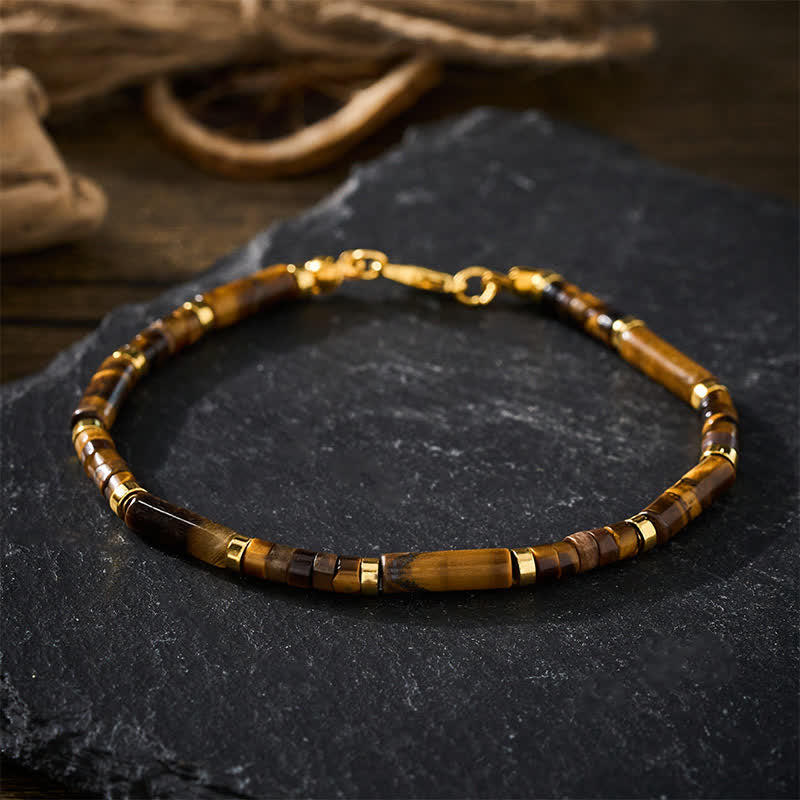 Buddha Stones Bracciale protettivo con perline in occhio di tigre naturale - image 1