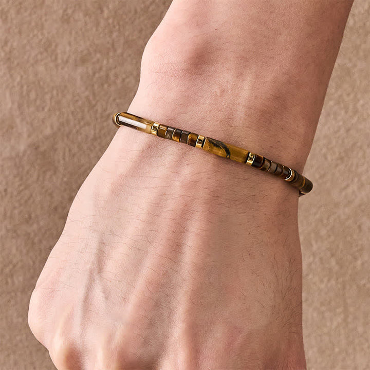 Buddha Stones Bracciale protettivo con perline in occhio di tigre naturale - image 4