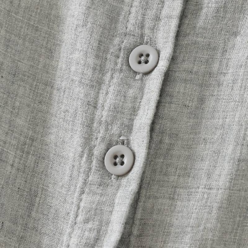 Buddha Stones Camicie da donna a maniche lunghe, stile primaverile, casual, vintage, con bottoni e colletto a contrasto. - image 19