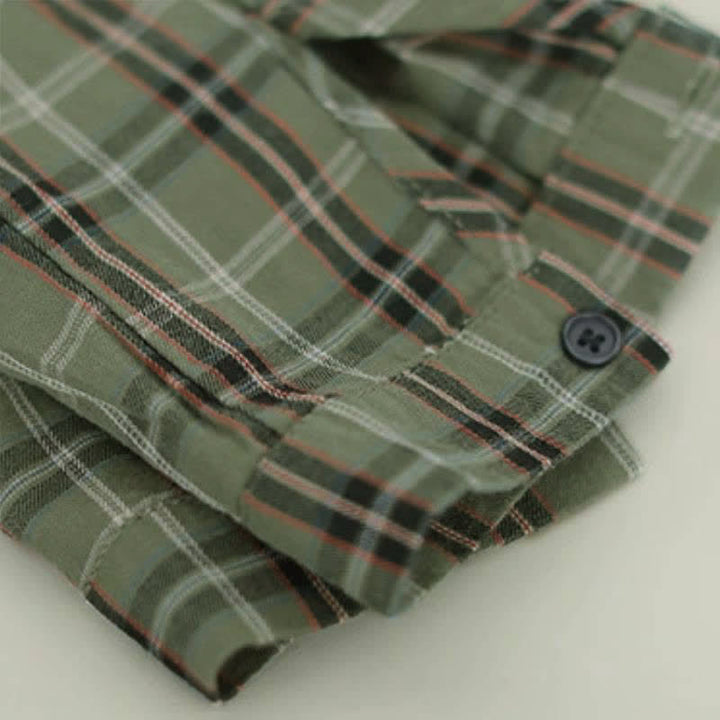 Buddha Stones Camicia da donna a maniche lunghe, stile vintage, con bottoni, colletto a contrasto e fantasia a quadri, ideale per l'autunno. - image 15