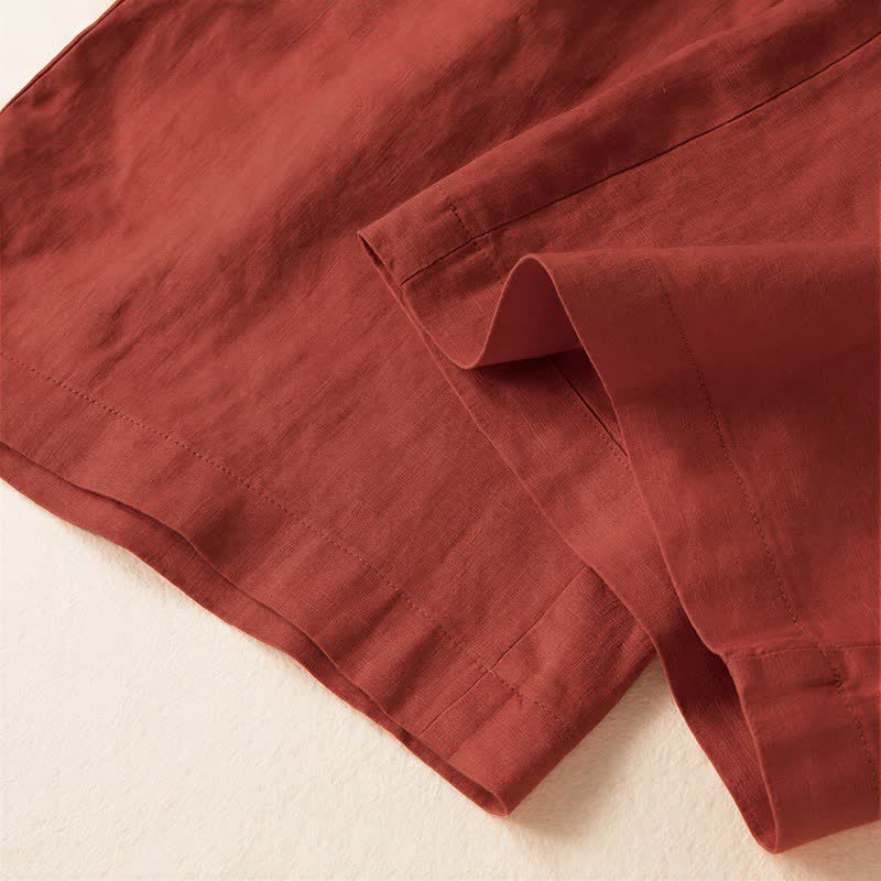 Pantaloni da donna a gamba larga, tinta unita, con tasche e stampa Buddha Stones. - image 6