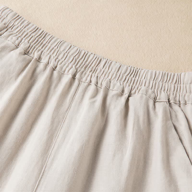 Pantaloni da donna a gamba larga, tinta unita, con tasche e stampa Buddha Stones. - image 20