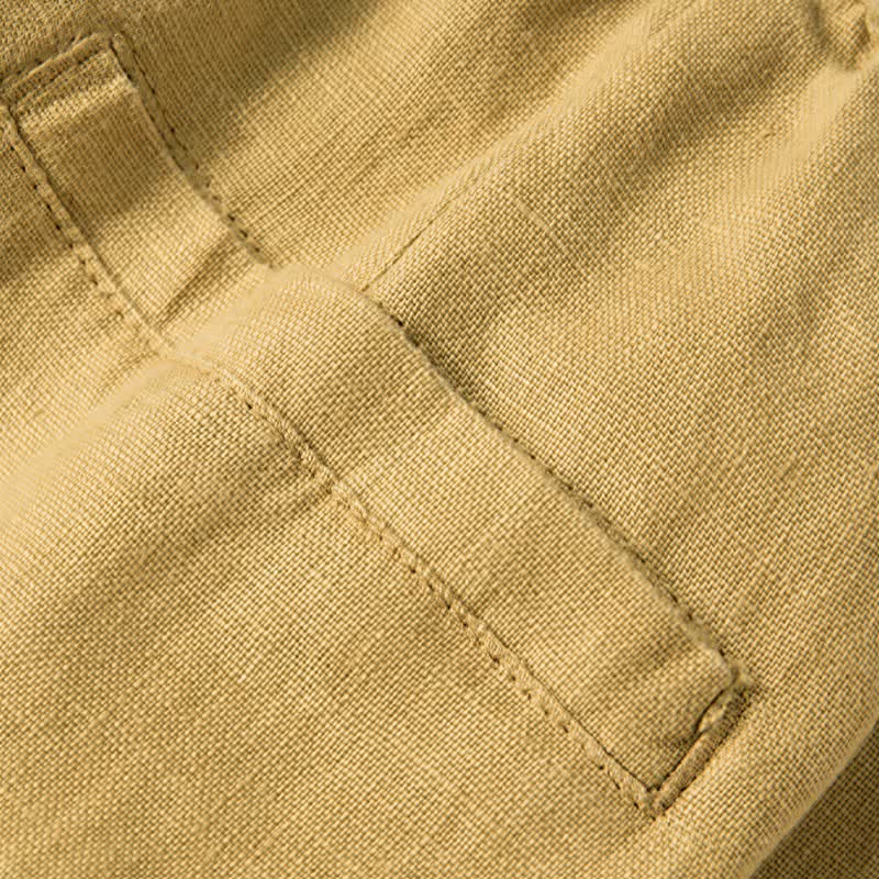 Pantaloni da donna a gamba larga, tinta unita, con tasche e stampa Buddha Stones. - image 29