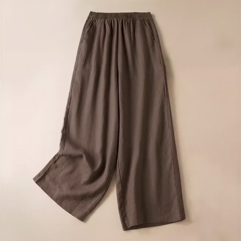 Pantaloni da donna a gamba larga, tinta unita, con tasche e stampa Buddha Stones. - Perù - US12, UK/AU16, EU44 (3XL) - image 14