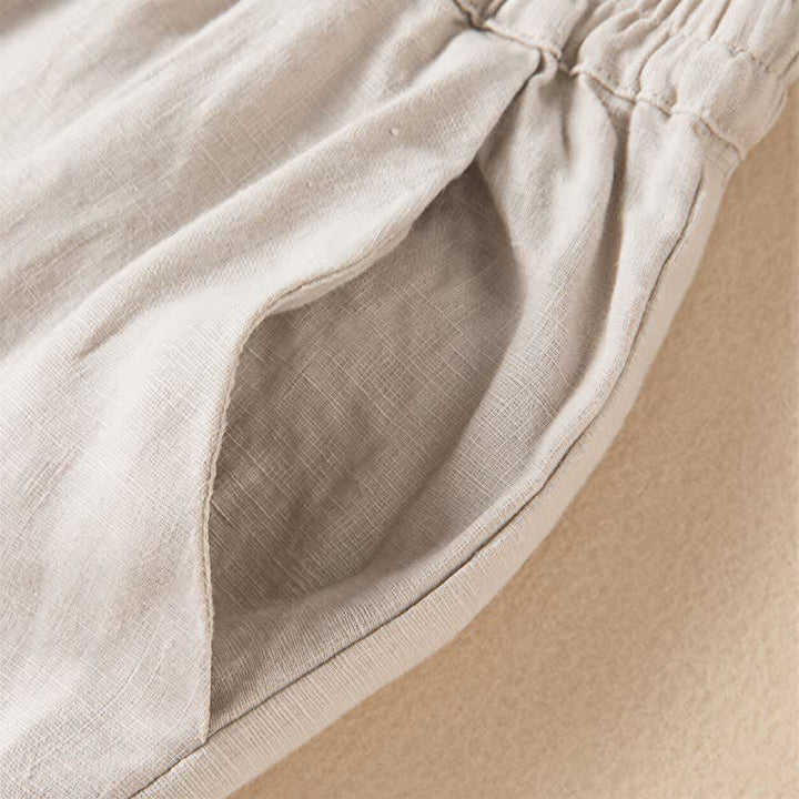 Pantaloni da donna a gamba larga, tinta unita, con tasche e stampa Buddha Stones. - image 22