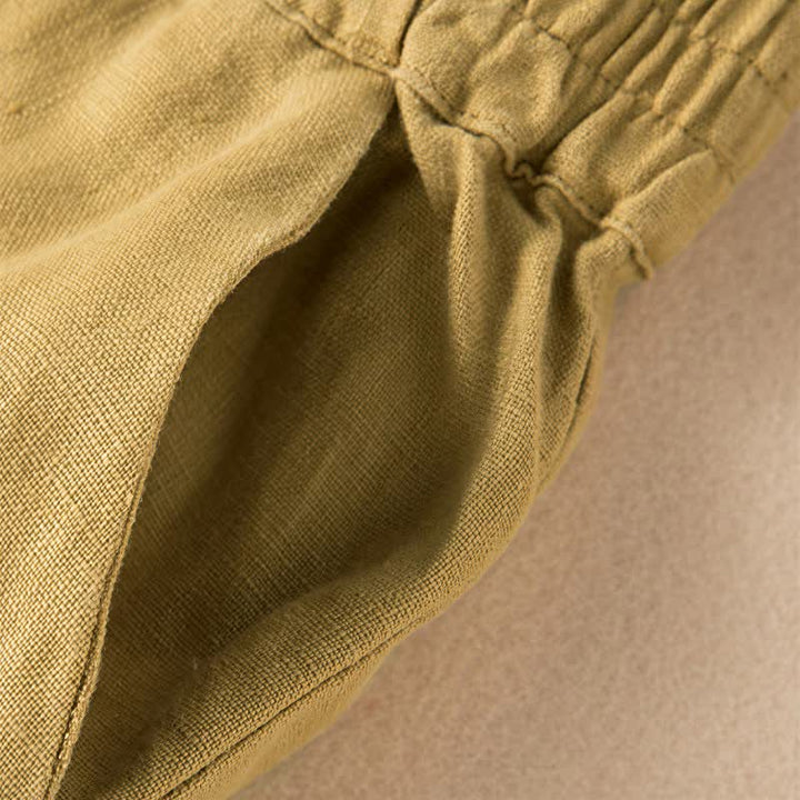 Pantaloni da donna a gamba larga, tinta unita, con tasche e stampa Buddha Stones. - image 28