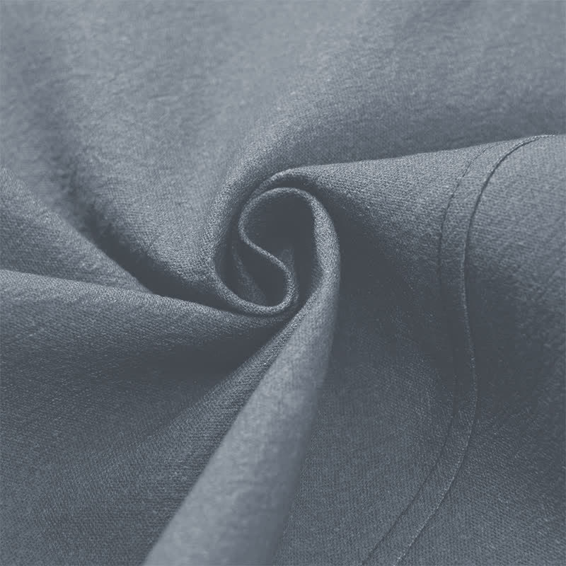 Buddha Stones Kimono da uomo in cotone con motivo zen a loto e apertura frontale. - image 5