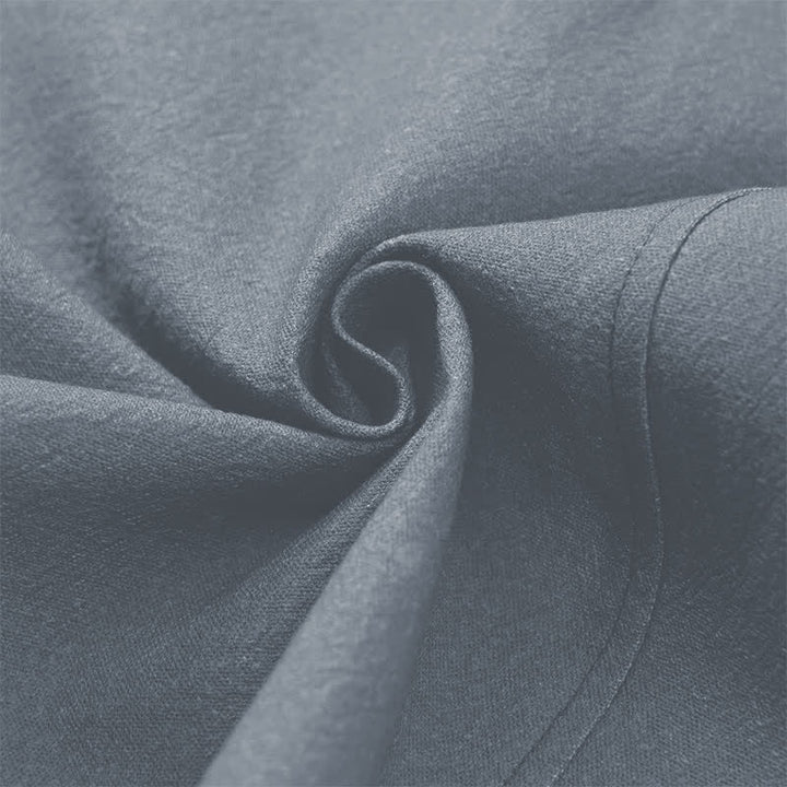 Buddha Stones Kimono da uomo in cotone con motivo zen a loto e apertura frontale. - image 5