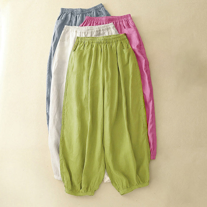 Pantaloni da donna a tinta unita, lunghezza alla caviglia, con tasche, modello Buddha Stones Summer Commute. - image 17