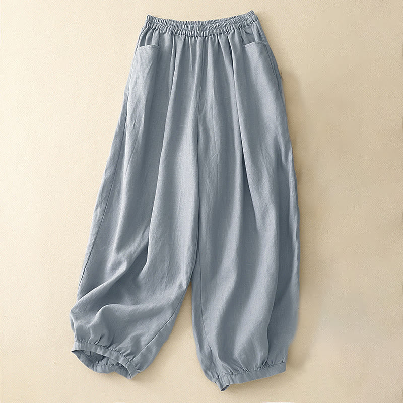 Pantaloni da donna a tinta unita, lunghezza alla caviglia, con tasche, modello Buddha Stones Summer Commute. - Grigio scuro - US8-10, UK/AU12-14, EU40-42 (2XL) - image 11