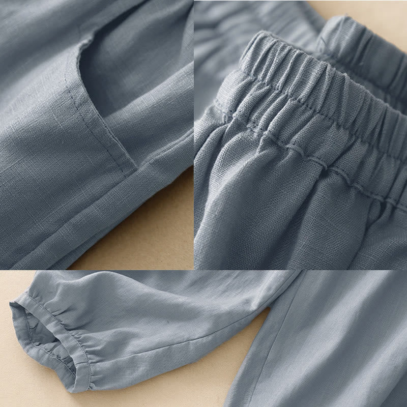 Pantaloni da donna a tinta unita, lunghezza alla caviglia, con tasche, modello Buddha Stones Summer Commute. - image 13