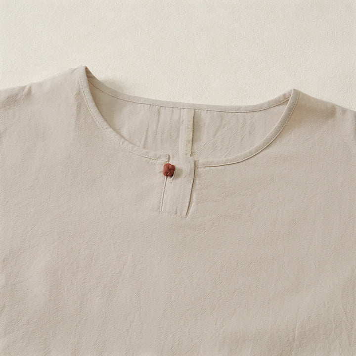 Buddha Stones T-shirt da donna a maniche lunghe, semplice, tinta unita, con scollo rotondo, in cotone, ideale per primavera e autunno. - image 2