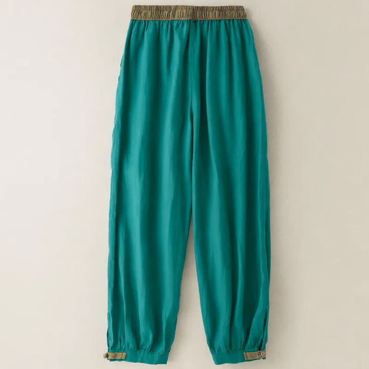 Pantaloni harem da donna in cotone con coulisse e tasche Buddha Stones - image 12