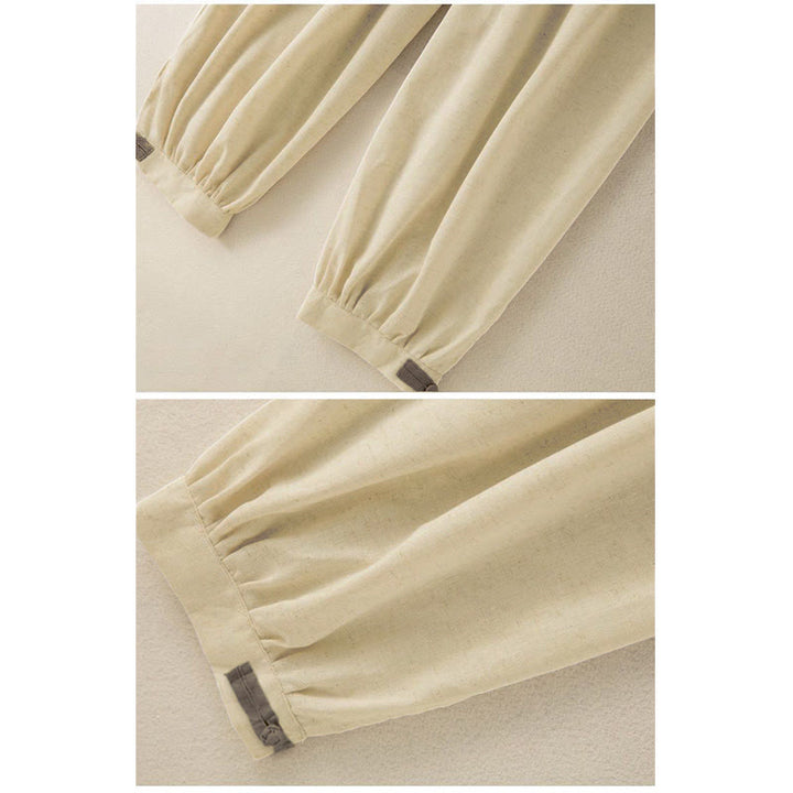 Pantaloni harem da donna in cotone con coulisse e tasche Buddha Stones - image 5