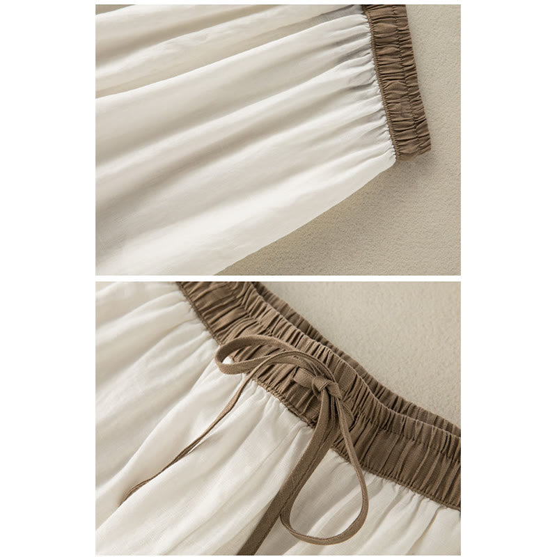 Pantaloni harem da donna in cotone con coulisse e tasche Buddha Stones - image 8
