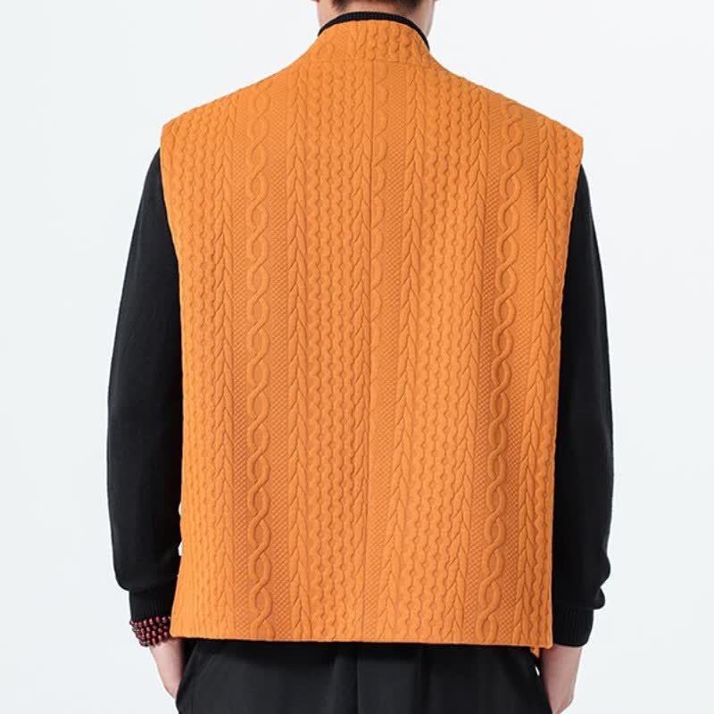 Buddha Stones Canotta da uomo in maglia tinta unita, casual, minimalista, autunno/inverno. - image 13