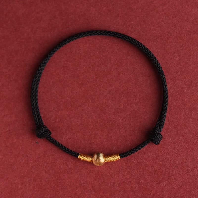 Buddha Stones Cavigliera protettiva in corda rossa intrecciata a mano - Nero - Cavigliera (circonferenza 19–24 cm) - image 11