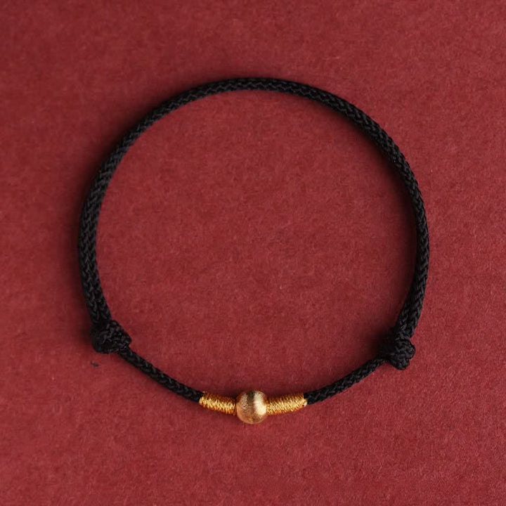 Buddha Stones Cavigliera protettiva in corda rossa intrecciata a mano - Nero - Cavigliera (circonferenza 19–24 cm) - image 11