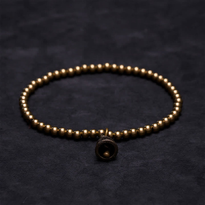 Buddha Stones Bracciale con ciondolo a campana e perline di rame - image 1